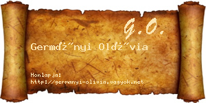 Germányi Olívia névjegykártya